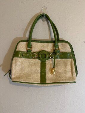 Giani Bernini Green And Beige Purse